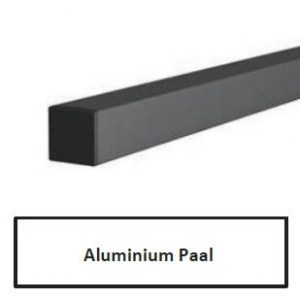 Aluminium Paal L 270cm 9x9 cm A. van Elk BV